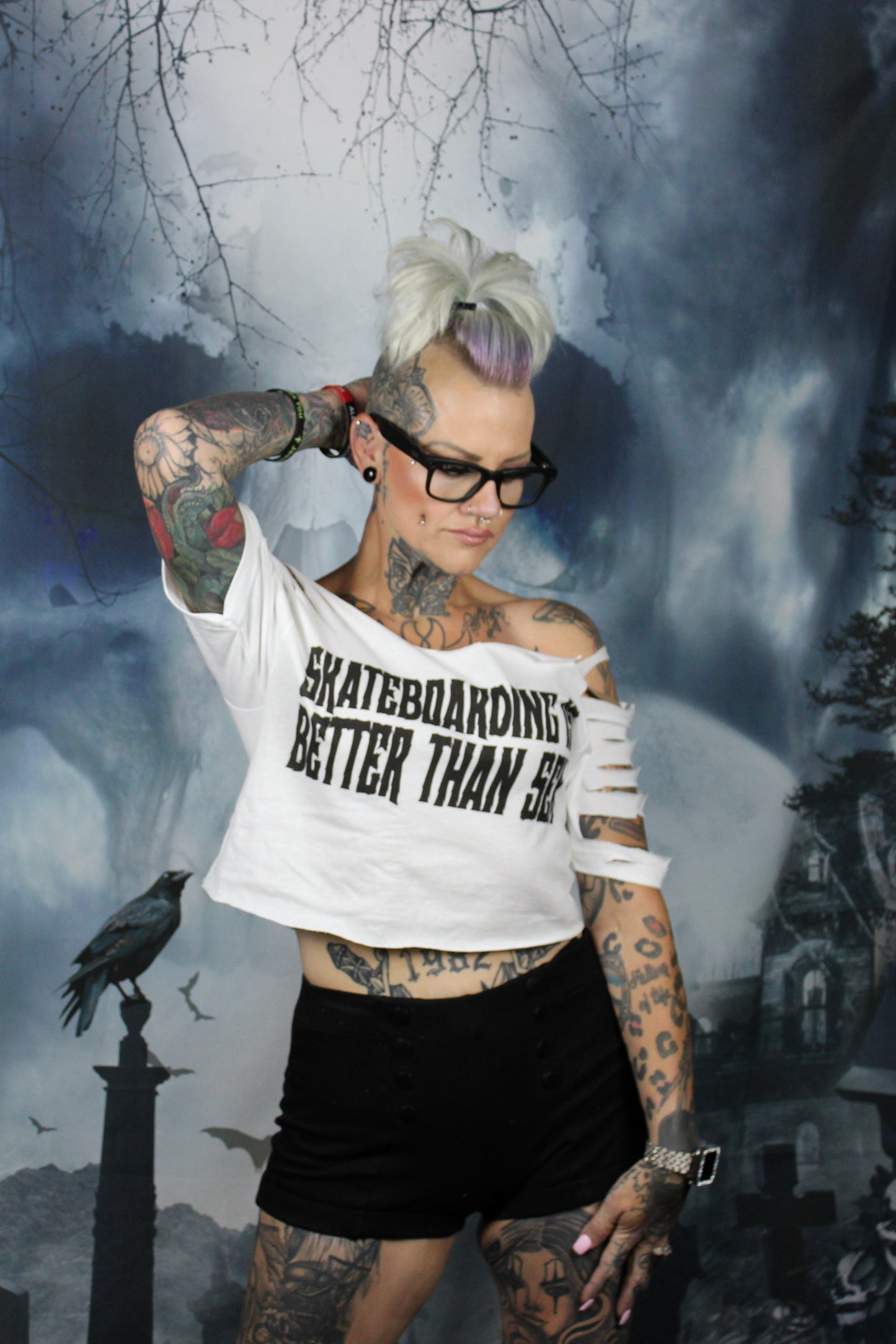 TEE - SKATEBOARDING IS BETTER THAN SEX (White)