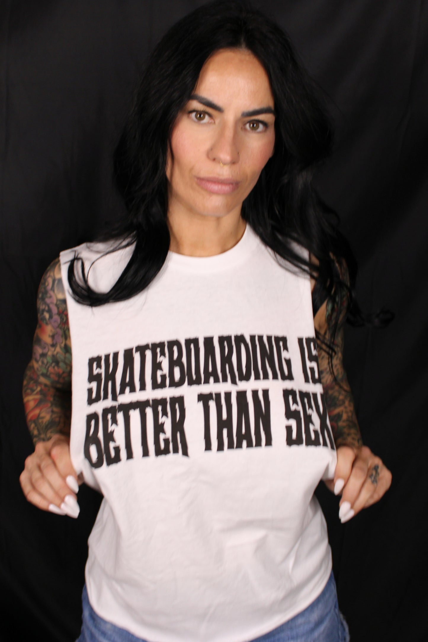 TEE - SKATEBOARDING IS BETTER THAN SEX (White)